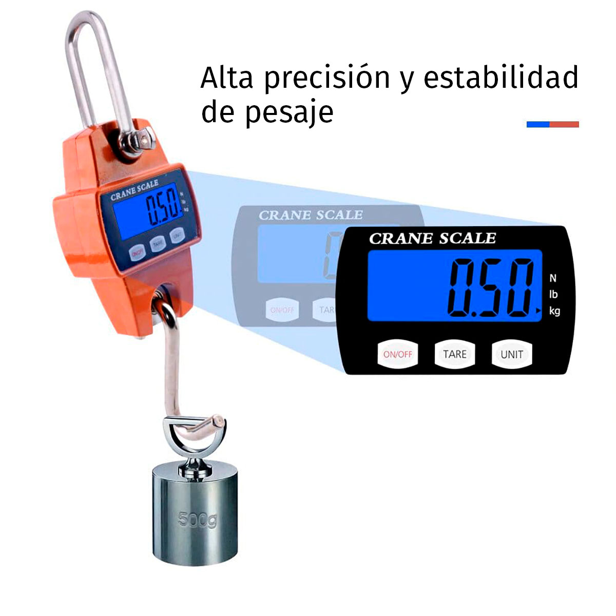 Precio Balanza de gancho electrónica industrial, con pantalla LCD, 300kg en Lima Perú, TSC01769