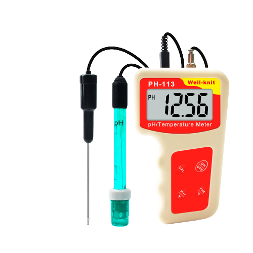 Precio Peachímetro medidor de pH y temperatura portátil de 0,00 ~ 14.00ph en Lima Perú, PH-113 - Kusitest