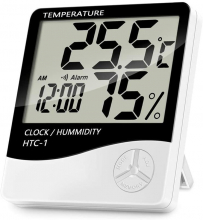 Precio Termohigrómetro digital con alarma en Lima Perú, termómetro ambiental medidor de humedad y temperatura, TTE01601