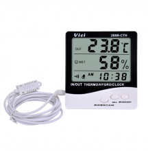 Termohigrómetro digital con sonda de temperatura externa, -50 °C ~  70 °C,  termómetro ambiental de temperatura y humedad con alarma 288B-CTH