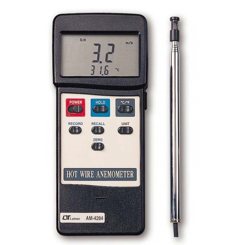 Anemómetro digital de hilo caliente precio en Perú,  comprar anemómetro de hilo caliente LUTRON, AM-4204