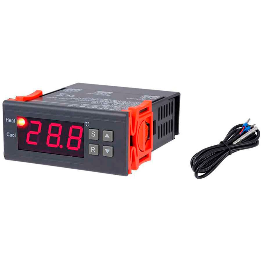 Controlador de temperatura digital termostato alarma con sensor, AC 220V 10A alta precisión, MH1210B