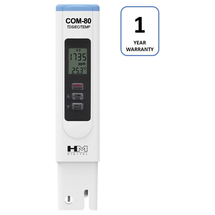 Medidor de Conductividad, EC, TDS y Temperatura, HM Digital COM-80, conductímetro portattil precio en Peru- Kusitest