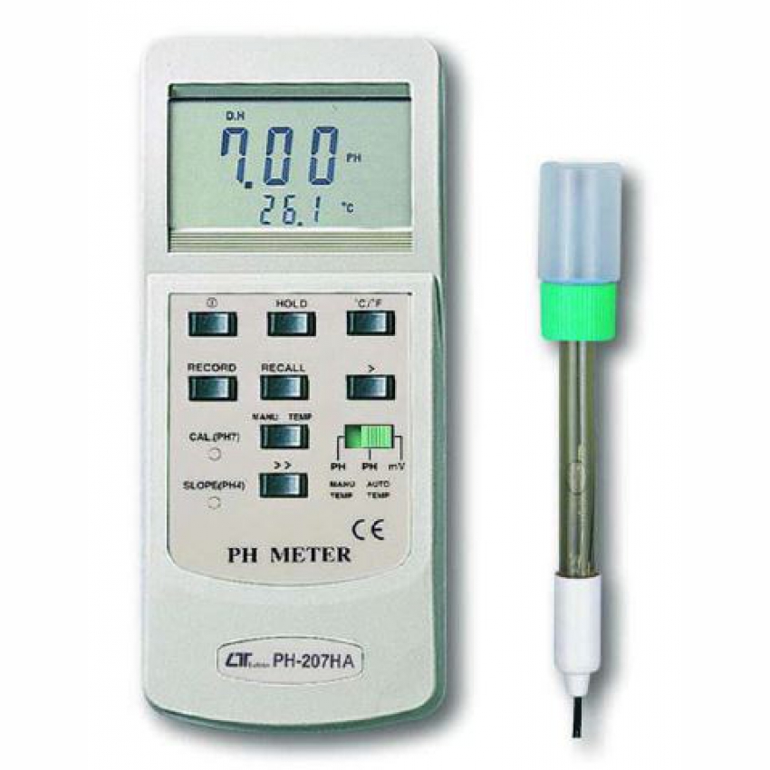 Medidor de pH y temperatura portátil, phmetro precio en Perú, PH-207HA
