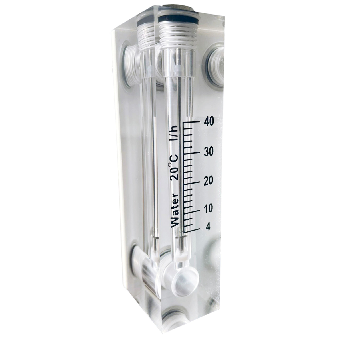Rotámetro de vidrio para agua, caudalímetro de 4-40 L/H  conexión NPT, LZQ-7-40
